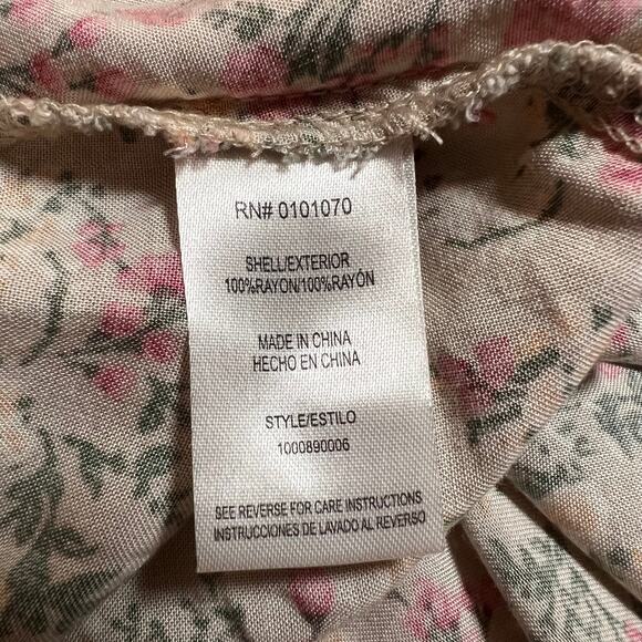 Mimi Chica Crewneck Floral Print Midi Length Size L Cottagecore Boho Colorful - Picture 8 of 11